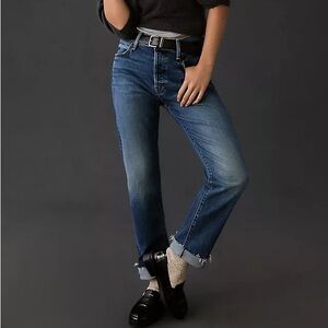 MOTHER Dark Blue Straight Leg Jeans